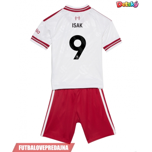 Lacne Dětský Futbalové dres Liverpool Alexander Isak #9 2026-27 Krátky Rukáv - Preč (+ trenírky)